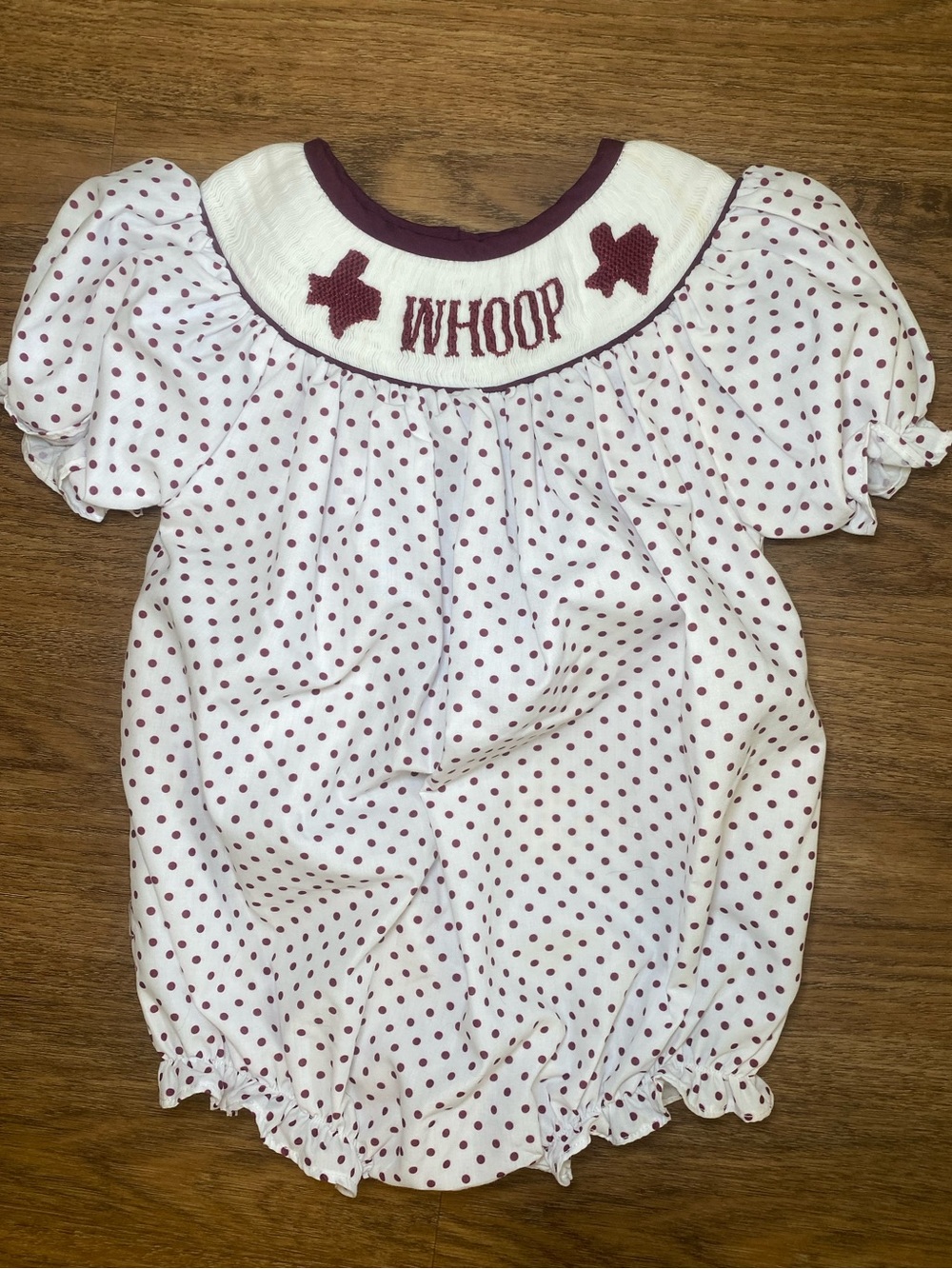 Ann Reeves Texas A&M smock bubble, 12m